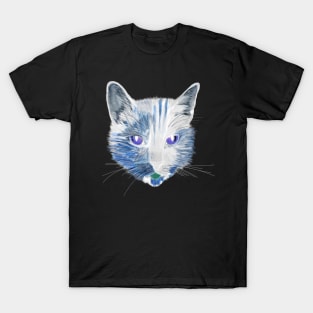 Tortoiseshell Cat Digital Art (Invert) T-Shirt